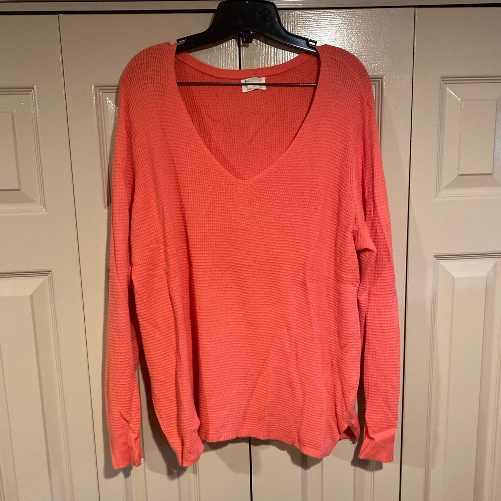 Caslon Women's Coral V-Neck Sweater